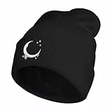 CharmBurst Goth Bestickte Beanie Strickmütze Für Männer Und Frauen, Wintermütze Mit Schädel Motiv, Warme Strickmütze, Y2K Grunge Style, Winter Beanie