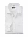 OLYMP Herren Oberhemd Langarm Luxor,Einfarbig,modern fit,Global Kent,Weiss 00,44
