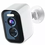 AUKTECH 5MP Überwachungskamera Aussen Akku – Outdoor Kamera Überwachung mit 1920P FHD Farbnachtsicht, PIR Bewegungssensor, Zwei-Wege-Audio, 2,4 GHz WLAN, IP66 wasserdicht