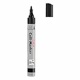 Herlitz 8860603 Colli Marker 1-4 mm schwarz 10 Stück wasserfest, permanent (Kegelspitze 1-4mm)