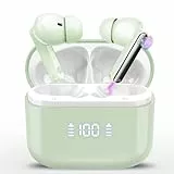 KI Übersetzer Kopfhörer mit Audio und Videoanrufe, 3-in-1 Bluetooth 5.4 Kopfhörer mit 164 Sprachen Echtzeit übersetzer Ohrhörer mit 7 Modi, 48Std Übersetzungskopfhörer für Lernen/Reisen/Business/Grün
