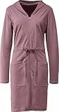Erwin Müller Damen-Bademantel Limbach mit Kapuze Leichtfrottier Mauve Größe 36/38