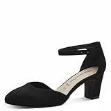 Tamaris Damen Klassische Pumps, Frauen Pumps,TOUCHit-Fußbett,klassisch,modern,Nieten,Schleifen,Strass-Steine,schwarz,braun,Rose,Black,38 EU