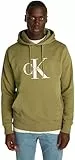 Calvin Klein Herren Hoodie Seasonal Monologo Regular aus Baumwolle, Grün (Gothic Olive), S