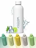 WATERSY Trinkflasche Kinder Edelstahl Thermosflasche 500 ml Wasserflasche Thermo BPA-freie Thermoskanne Auslaufsichere 24 Stunden kalt ideal für Schule,Büro,Sporthalle, Weiß