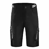 Lixada MTB Hose Herren Radhose, Loose Fit Radhose, Atmungsaktive Schnelltrocknend Männer Kurze FahrradHosen mit 7 Taschen, Outdoor Sport Laufen Radfahren Reiten Fitness