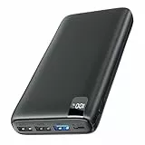 Hiluckey Powerbank 26800mAh Externer Akku: 22,5W Schnellladefunktion Power Bank PD USB C Tragbares Handy Ladegerät mit LED Display Kompatibel mit Smartphone Tablet