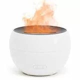SALKING Aroma Diffuser Flammeneffekt, Aromatherapie Diffusor für ätherische Öle, Raumbefeuchter Elektrisch Duftlampe, Warmes Licht Diffusor Luftbefeuchter für Baby, Zuhause Büro oder Yoga(Weiß)