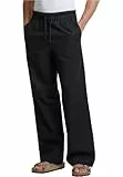 Urban Classics Herren Hose Loose Cotton Linen Pants, lässige Leinenhose für Männer, Loose Fit, Größen S-5XL