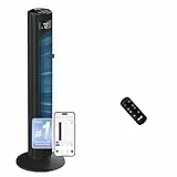 Levoit - Smart APP Turmventilator Leise-Ventilator für Schlafzimmer - 4 Modi/12 Stufen/12 Std Timer - Fernbedienung & Kühlung - 7,9m/s - Sensor & Sprachsteuerung Standventilator - Schwarz, 106 cm