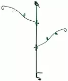 dobar 10854 Großer Balkonhalter Futtersäulen & Meisenknödelhalter - Vogelfutterspenderhalter für Balkon/Geländer/Zaun - Ständer für Meisenknödelhalter & Vogelfutterstationen - 86 x 100 cm - Dunkelgrün