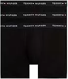 Tommy Hilfiger Herren 3er Pack Boxershorts Briefs mit Logobund, Schwarz (Black/Black/Black), L