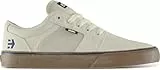 Etnies Barge LS – Classic Skate Look, Slim Vulcanized Silhoutte, Hefty Armored Collar, Reinforced Vulc - White/Navy - 46