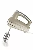 Ariete Vintage, Multifunktions-Handmixer 1548, 5 Geschwindigkeiten, Turbo-Funktion, 2 Edelstahlrührbesen zum Schlagen und Kneten, Geeignet für Kuchen- und Pizzateig und Schlagsahne, 450W, Beige