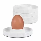MiCasa SuCasa Eierbecher Melamin Set - 4 Stück Weiß– Eleganter Eierhalter für Frühstück & Brunch - Klassisches Design, pflegeleicht & robust – Ideal als Camping Geschirr oder für Zuhause