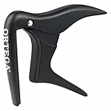Ortega Guitars Kapodaster Musikinstrument Zubehör - Flach - Für Gitarre - Aluminium-Legierung, Schwarz (OCAPO-SBK)