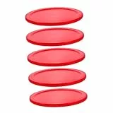 SOIMISS 5 Stück Teiliges Airhockey Pucks Set Rot Leichte Mini Eishockey Pucks für Kleine Air Hockey Tischspiele Platzsparend und Sichtbar für Erwachsene