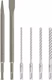 Bosch Accessories 6 tlg. SDS plus-5 Hammerbohrer und Meißel Set (für Beton und Mauerwerk, Zubehör Akku Bohrhammer) - Amazon Edition