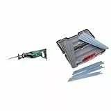 Bosch Home and Garden Säbelsäge (900 Watt, im Karton), PSA 900 E + 2 Sägeblätter + Professional 15tlg. Säbelsägeblatt Wood and Metal Set (für Holz und Metall, Toughbox, Zubehör Säbelsäge)