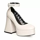 LAMODA Damen Last Flight Court Shoe, White Pu, 40 EU