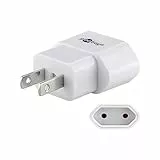 Goobay 45345 Netzadapter, Eurobuchse (Typ C, CEE 7/16)  US/Japan-Stecker (Typ A, NEMA 1-15, 2-polig)