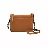 Fossil Damentasche Taryn braune Crossbodytasche aus Leder, L: 24,1 cm, B: 5,7 cm, H: 18,4 cm, ZB1894216