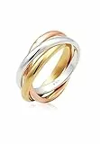 Elli Ring Damen Wickel Basic Tri-Color in 925 Sterling Silber