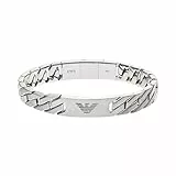 Emporio Armani Armband Für Männer Heritage, 18,50 Cm +/-1,00 Cm Silbernes Edelstahlarmband, EGS2435040