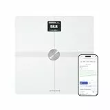 WITHINGS Body Smart – Intelligente WLAN-Personenwaage mit Körperanalyse: Gewicht, Körperfett, Muskel-/Knochenmasse, Wasser & viszerales Fett, Bluetooth, Weiß/White