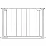 Geuther Türschutzgitter Easylock Flatstep Weiß I Treppenschutzgitter zum Klemmen oder Bohren I Breite 111-118 cm I Türschutz für Ihr Baby & Haustier I Kinderschutzgitter beidseitig öffnend