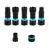 VBESTLIFE 7-teilige Vakuumschlauch-Erweiterungsadapter, Staubsammel-Schnellanschlüsse für Holzbearbeitungs-Elektrowerkzeuge, Haushaltsstaubsauger