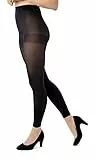 Disée Damen Leggings Feinstrumpfhose 60 DEN blickdicht umweltfreundlich und nachhaltig, Farben:schwarz, Size:46-48