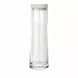 blomus -SPLASH- Wasserkaraffe aus Glas, Moonbeam, 1 Liter Fassungsvermögen, Silikon / Edelstahldeckel, einfache Handhabung, (H / B / T: 29,5 x 9 x 9 cm, Farbe: Moonbeam, 63780)