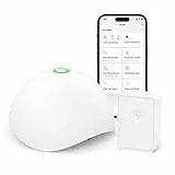 Meross Smart Wassermelder Wassersensor mit Hub Drahtloser Flutdetektor IP67, bis 60dB Audio-Alarm für Küche, Badezimmer, Keller, 2,4Gzh Only