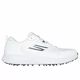 Skechers Herren Go Golf Max Fairway 4 Sneaker, White Synthetic/Textile/Silver Trim, 43.5 EU