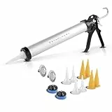 STAHLWERK Silikonpistole SP-600 ST 600 ml Kartuschenpresse/Kartuschenpistole aus stabilem Aluminium für Kartuschen und Beutel zum Silikonieren und Aufbringen von Kleb- und Dichtstoffen