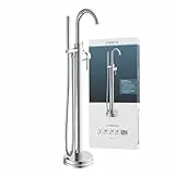 Schütte CORNWALL freistehende Badewannenarmatur, Wannenarmatur für die Badewanne mit Handbrause und Schlauch, Wasserhahn für die Wanne, Freistehende Badewanne Armatur in Chrom