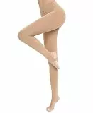 Jiuday Strumpfhosen Damen Winter Thermo Strumpfhose Fleece Gefütterte Hohe Taille Hintern Heben Ultraweich (Nein Fleece Steigbügel-Beige,S)
