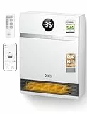 Dreo Smart Wandkonvektor, 30° Lüfterauslass, 2000W, einstellbarer Thermostat, Fernbedienung, Wochentimer, einfach zu montierende Heizung für den Innenbereich, kompatibel mit Alexa
