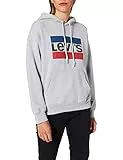 Levi's Damen Graphic Standard Hooded Sweatshirt Hoodie, Logo Starstruck Heather Grey, M