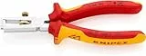KNIPEX Abisolierzange mit Öffnungsfeder, universal auf SB-Karte isoliert mit Mehrkomponenten-Hüllen, VDE-geprüft verchromt 160 mm, 11 06 160 SB