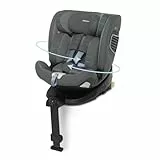 Foppapedretti FP360 I-Size Autositz, 360° drehbarer Sitz, für Kinder von 40 bis 150 cm, 0-12 Jahre, ECE R129, Dualfix-Befestigung (Isofix und nicht), Safe Body Protection, grau