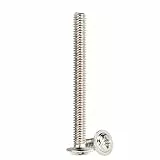 WELLOCKS Schrankgriffe Schrauben | M4 × 40 mm Maschinenschrauben Sortiment Kit | Flachscheibenkopf Kreuzschlitzschrauben Set aus Metall | für Schrank Schublade Knöpfe (D15040) | Silber | 25 Stück