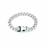 Armani Exchange Herren Edelstahl Armband mit Dornschließe, Length: 190MM+20MM, Width: 6MM