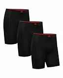 DANISH ENDURANCE Bambus Boxershorts Herren mit langem Bein, Superweich & Atmungsaktiv, 3 oder 6er Pack Schwarz XL