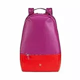 DUDU Herren-Sportrucksack aus mehrfarbigem Leder, weicher, Farbiger Damen-Rucksack mit Anti-Diebstahl-Tasche Fuchsia