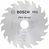 Bosch 1x PRO Wood Kreissägeblatt für Akku-Handkreissägen (für Weichholz, Hartholz, Ø mm, Professional Zubehör Handkreissäge)