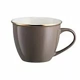 VILLA ITALIA PEPPER Großer Porzellan Jumbotasse in Graubraun 550 ml - Kaffeebecher Porzellan - Große Tasse - Jumbotasse - Kaffeebecher Keramik - Teetasse Groß - Kaffeetasse - Coffee Mug - Tea Mug