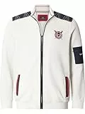 Jan Vanderstorm Herren Sweatjacke Atli | Reine Baumwolle | große Größen L-7XL weiß, 64/66