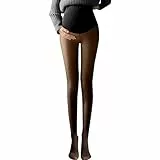 Generisch Umstandsstrumpfhose, warme, blickdichte Strumpfhose, Schwangerschafts-Leggings, Thermo-Leggings für Schwangere, durchscheinend, Schwarz, Einheitsgröße
